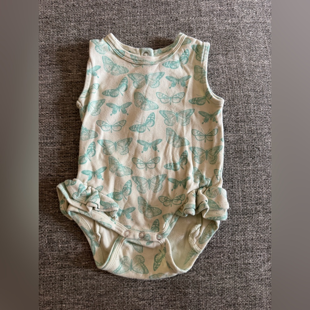 Kate Quinn Organic Cotton Butterfly Romper Sunsuit 12-18M